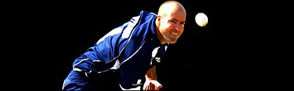 Bowling against Scotland in the World Cup