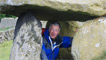 Derek inside the large burial chamber 