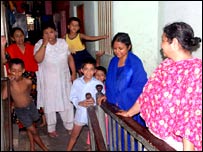 Hindistan'da çocuklu bir aile