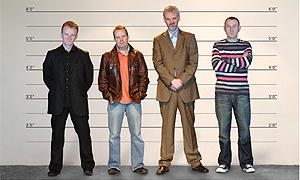 Jake O'Kane, Neil Delamere, Tim McGarry and Colin Murphy star in The Blame Game