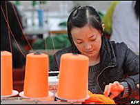 Chinese textile worker