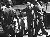 barreira policial na época da ditadura argentina