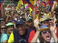Comemoração do referendo em Caracas