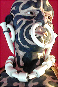 A body art sculpture 