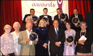 Points West presenter Sue Osman with all the 2002 winners