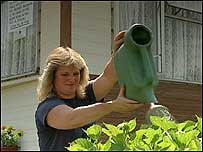 Teresa Iveson in garden