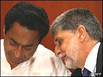 Ministros da Índia, Kamal Nath, e do Brasil, Celso Amorim