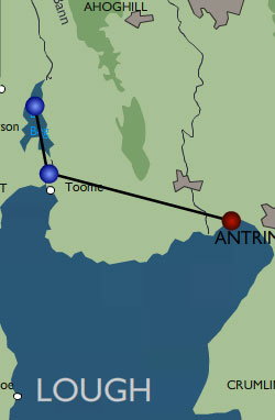 Lough Neagh to Lough Beg map