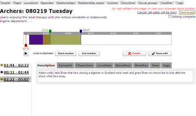 Episode editor screenshot