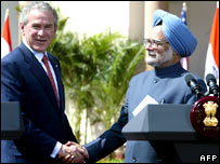 جارج بش اور من موہن سنگھ