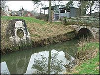 The Up'ards' goal post at Sturston Mill