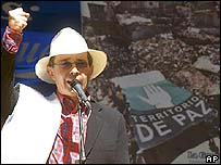 O presidente colombiano, Álvaro Uribe