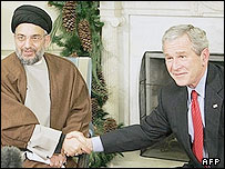 بوش و عبدالعزيز حکيم