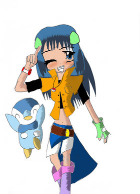 Hikari and Pocchama / Dawn and Piplup