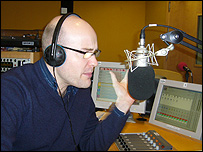 Chris Baxter in the studio