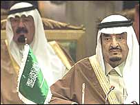 ملک فهد (راست) و امير عبدالله