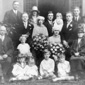 Uncle Fred and auntie Lottie's wedding. 1927. Margaret is front left with her brother Harvey