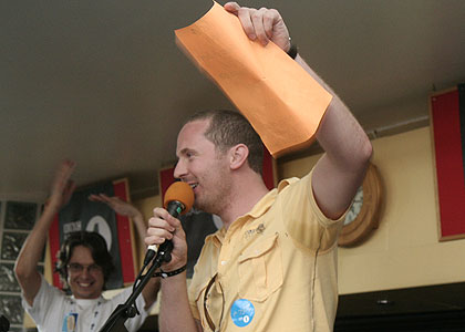 The Barrys and their friends singing Barryoke