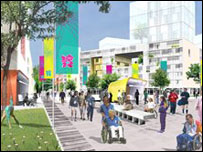 伦敦奥运村电脑示意图