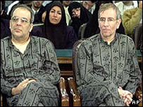 عباس عبدی (چپ) و بهروز گرانپايه (راست)، ديگر متهم پرونده نظرسنجی