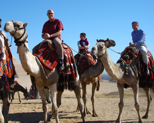 Feeling very tall on my camel!