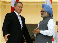 टोनी ब्लेयर और मनमोहन सिंह
