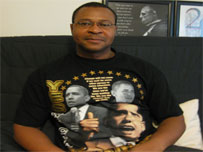 Dube Egwuatu with his Obama T-Shirt