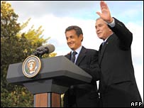 بوش و سارکوزی 