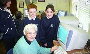 The launch of the computer training facility in Aldbourne.