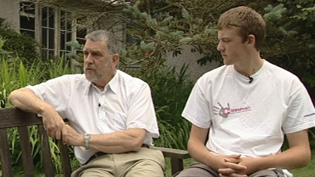 Image of Peter Sheldon and his son