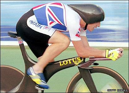 Chris Boardman on his way to Olympic gold in 1992