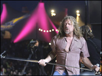 Show de Robert Plant na Suíça, em 26 de julho de 2007