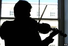 A musician plays a Stradivarius