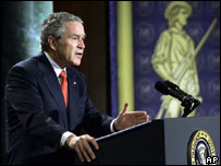 George W. Bush durante discurso nesta quinta-feira