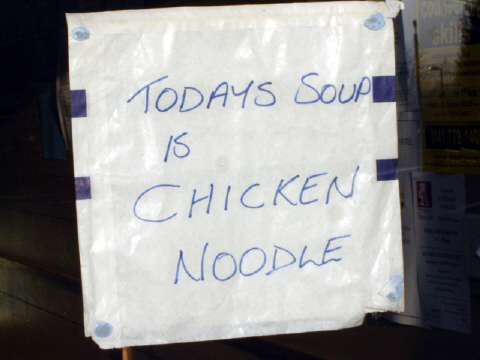 sign in baker's window