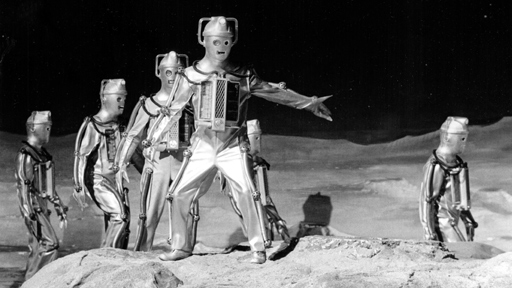 Cybermen march on the moonbase.