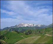 View towards Kyrgyzstan - bandit country!