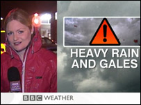 Hannah reporting live from flooded Keswick after the Greta burst its banks