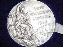 1948 London Olympic Games silver medal