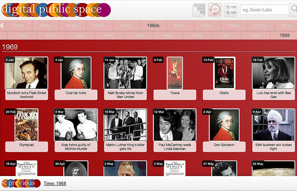 Gallery of photographs of events that happened on a particular day.