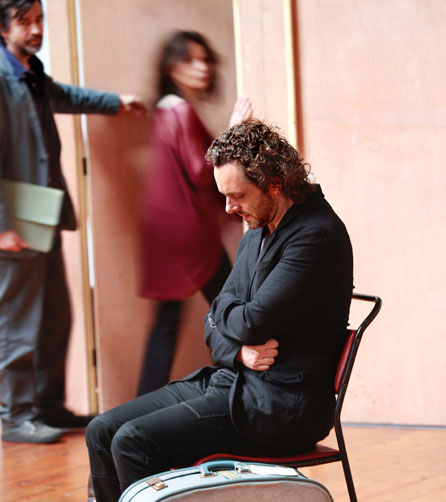 Michael Sheen in rehearsal at the Copperfield Rehearsal Rooms SE1. Photo: Simon Annand