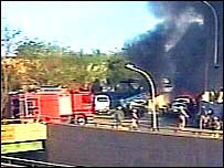 Veículos incendiados