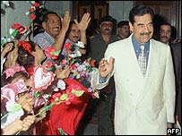 Oslavy narozeni Saddáma Husajna