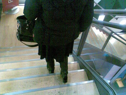 Caught on the steps