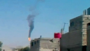 طائرة تحترق