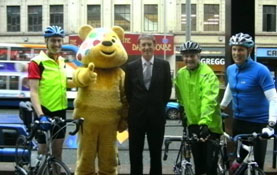 The team at Manchester with presenter Gordon Burns