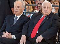 Şimon Peres ve Ariel Şaron