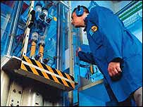 Trabalhador na fábrica