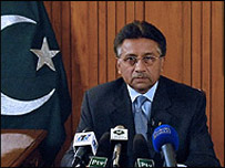 مشرف د خپلې استعفا ورکولو پر مهال