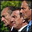 Blair, Chirac e Schroeder participam do evento